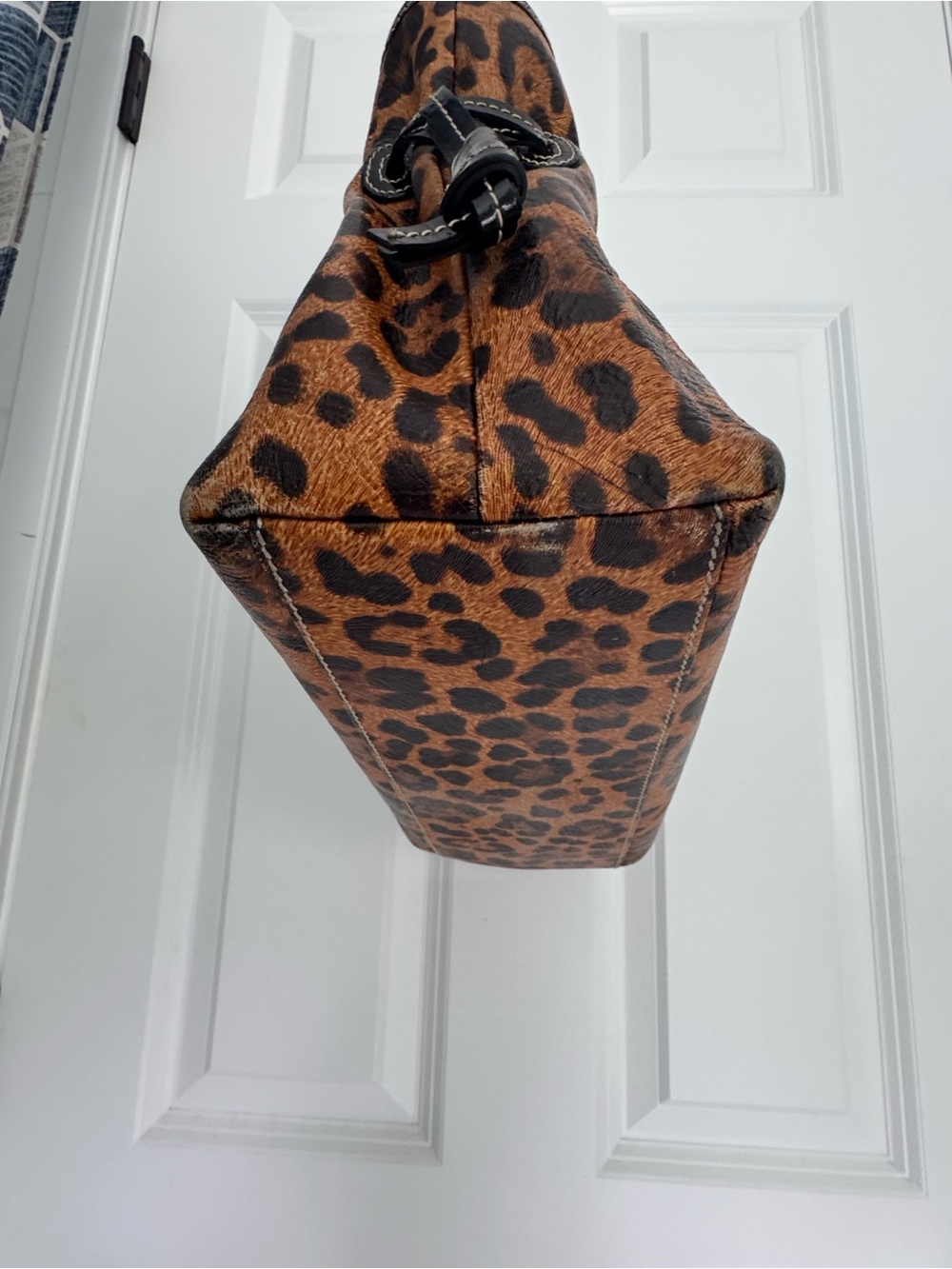 Dooney & Bourke Small Chiara Leopard-Print in Brown and Black - Picture 5 of 9